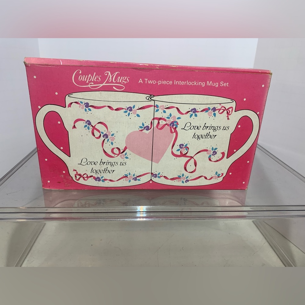 NIB Valentine’s Couple Mugs “Loves Brings Us Together””           1601